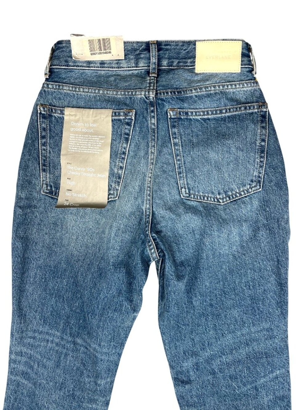 The Curvy 90s Cheeky Straight Jean By Everlane - Vintage Mid Blue High Rise 24 - Picture 8 of 16